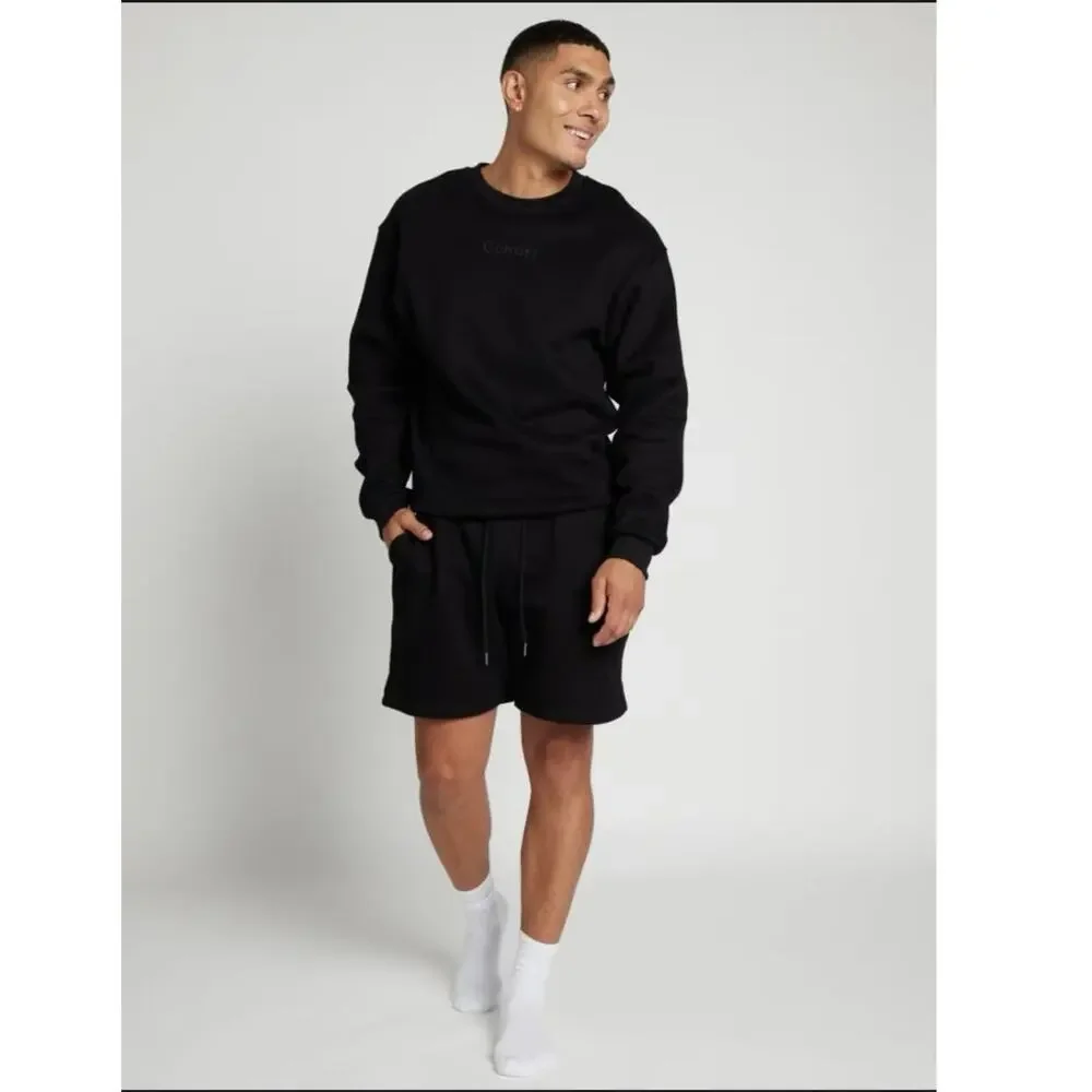 COMFRT Basic Fleece Short in Onyx Black